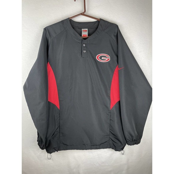UGA Nike Dri Fit Baseball Pullover, Large Long Sleeve - Picture 1 of 5